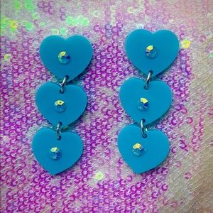 Heart Drop Acrylic Earrings!